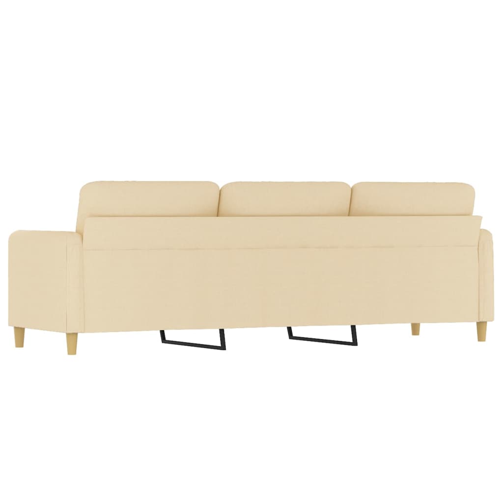 3-Sitzer-Sofa Creme 210 cm Stoff-5
