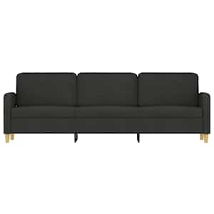 vidaXL Trivietė sofa, rudos spalvos, 210cm, audinys
