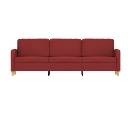 vidaXL Trivietė sofa, raudonojo vyno spalvos, 180cm, audinys