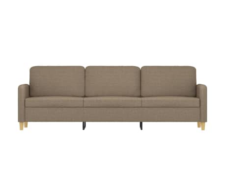 vidaXL Driezitsbank 210 cm stof taupe