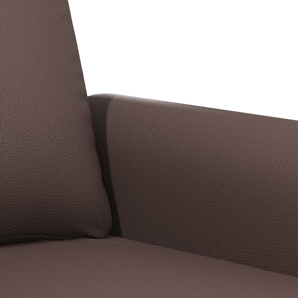 Canapea de o persoană, maro, 60 cm, piele ecologică