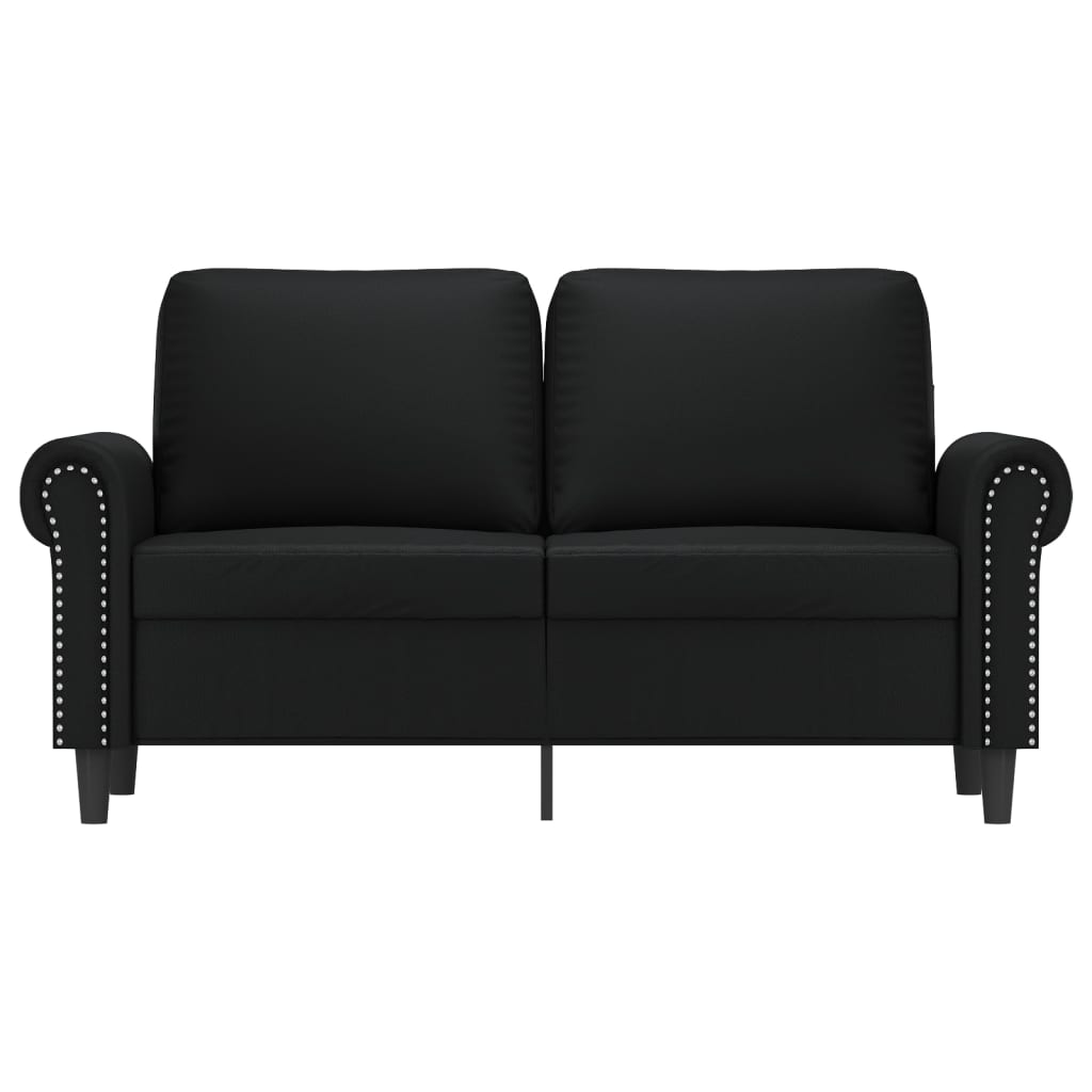 vidaXL 2-personers sofa 120 cm kunstlæder sort