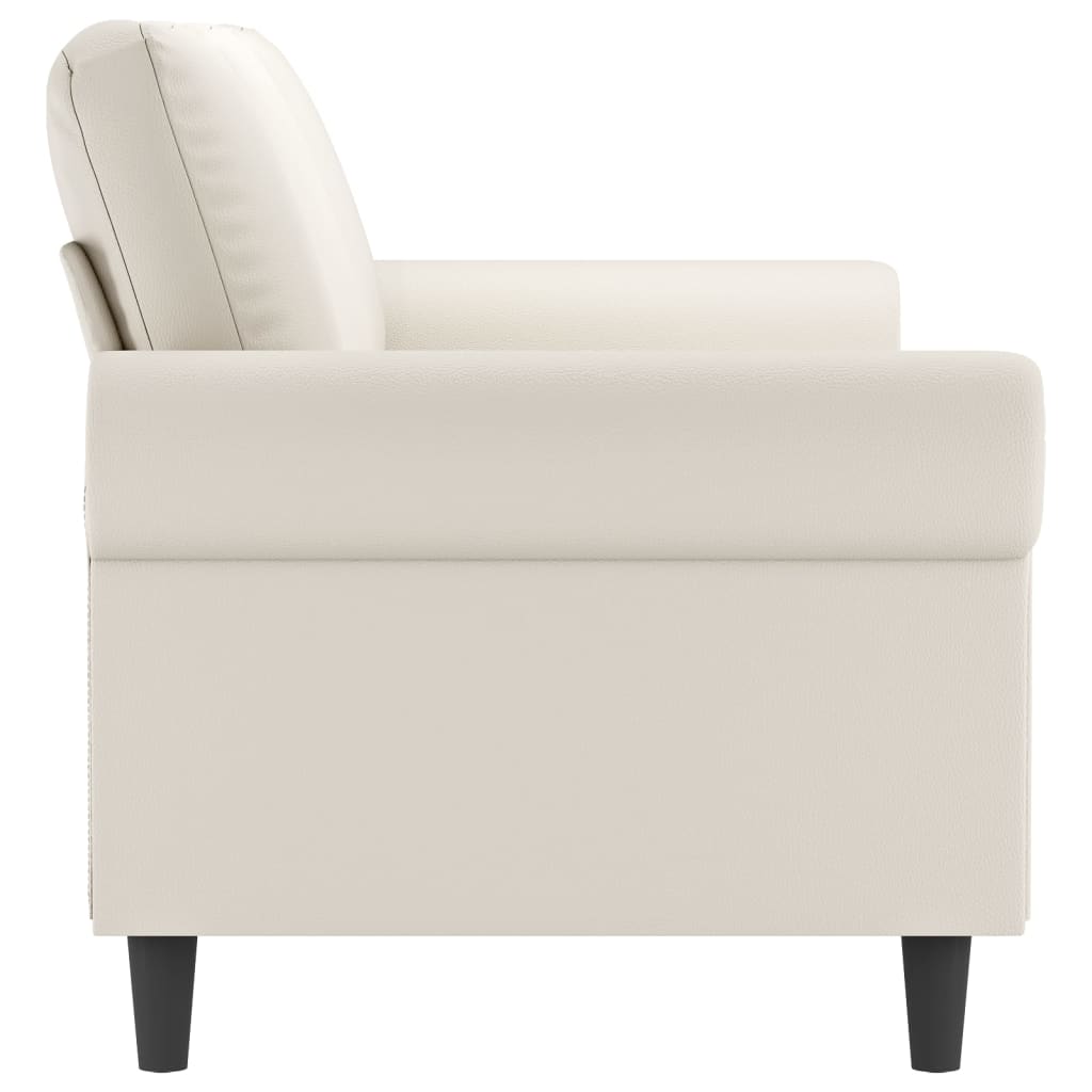 trīsvietīgs dīvāns, krēmkrāsas, 180 cm, mākslīgā āda | Stepinfit.lv