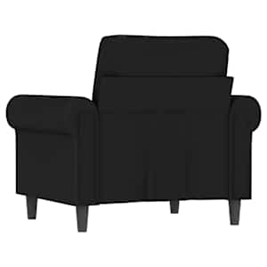 Křeslo černé 60 cm samet - obrázek 5