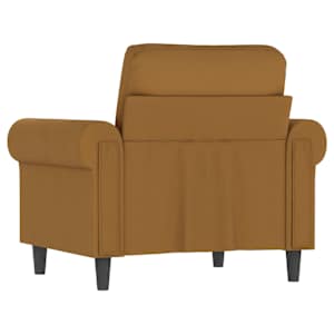Křeslo hnědé 60 cm samet - obrázek 5