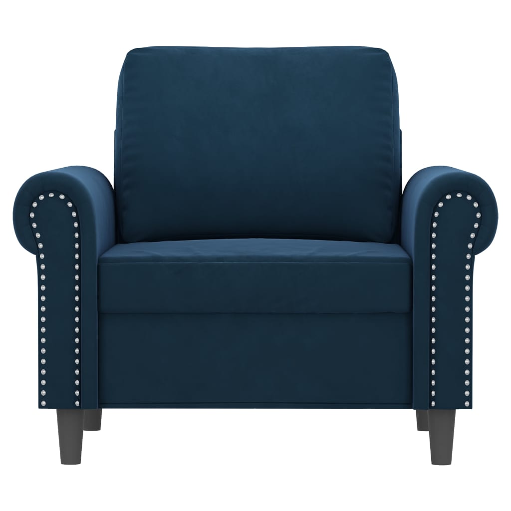 atpūtas krēsls, zils, 60 cm, samts | Stepinfit.lv