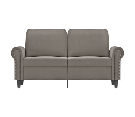 vidaXL 2-Seater Sofa Light Grey 120 cm Velvet