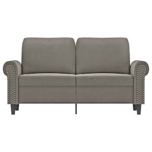 vidaXL 2-Seater Sofa Light Grey 120 cm Velvet