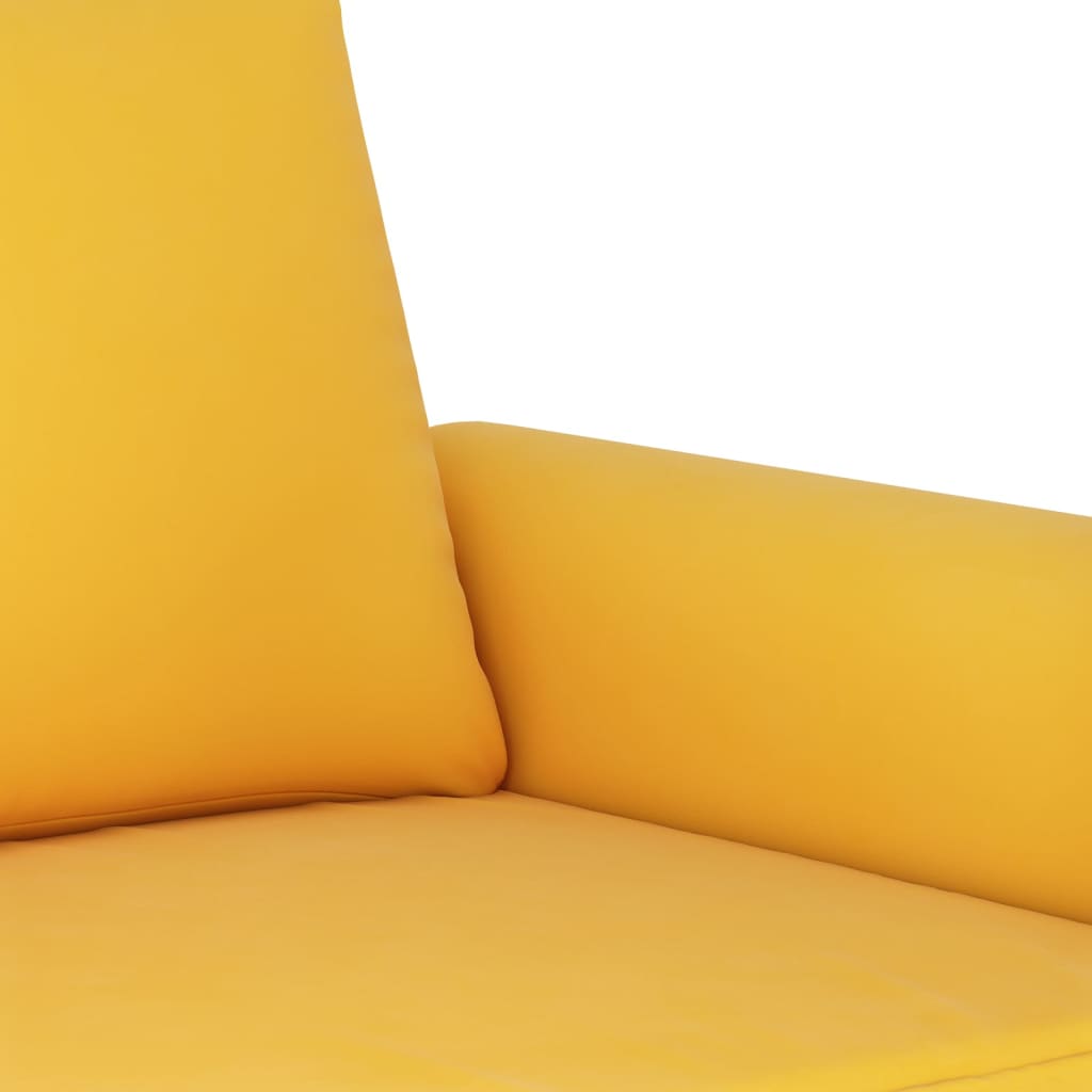2-Sitzer-Sofa Gelb 120 cm Samt-6