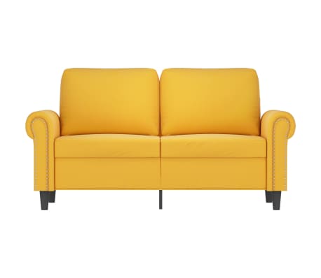 vidaXL 2-personers sofa 120 cm fløjl gul