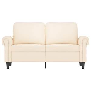 vidaXL Dvivietė sofa, kreminės spalvos, 120cm, aksomas