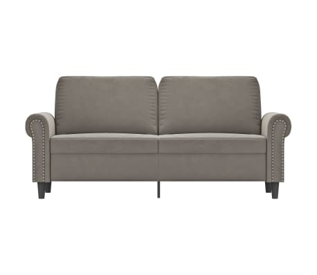 vidaXL Sof&aacute; de 2 lugares 140 cm veludo cinza-claro