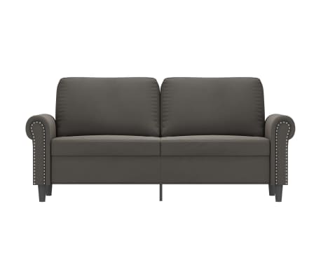 vidaXL Dvivietė sofa, tamsiai pilkos spalvos, 140cm, aksomas