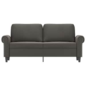 vidaXL Dvivietė sofa, tamsiai pilkos spalvos, 140cm, aksomas