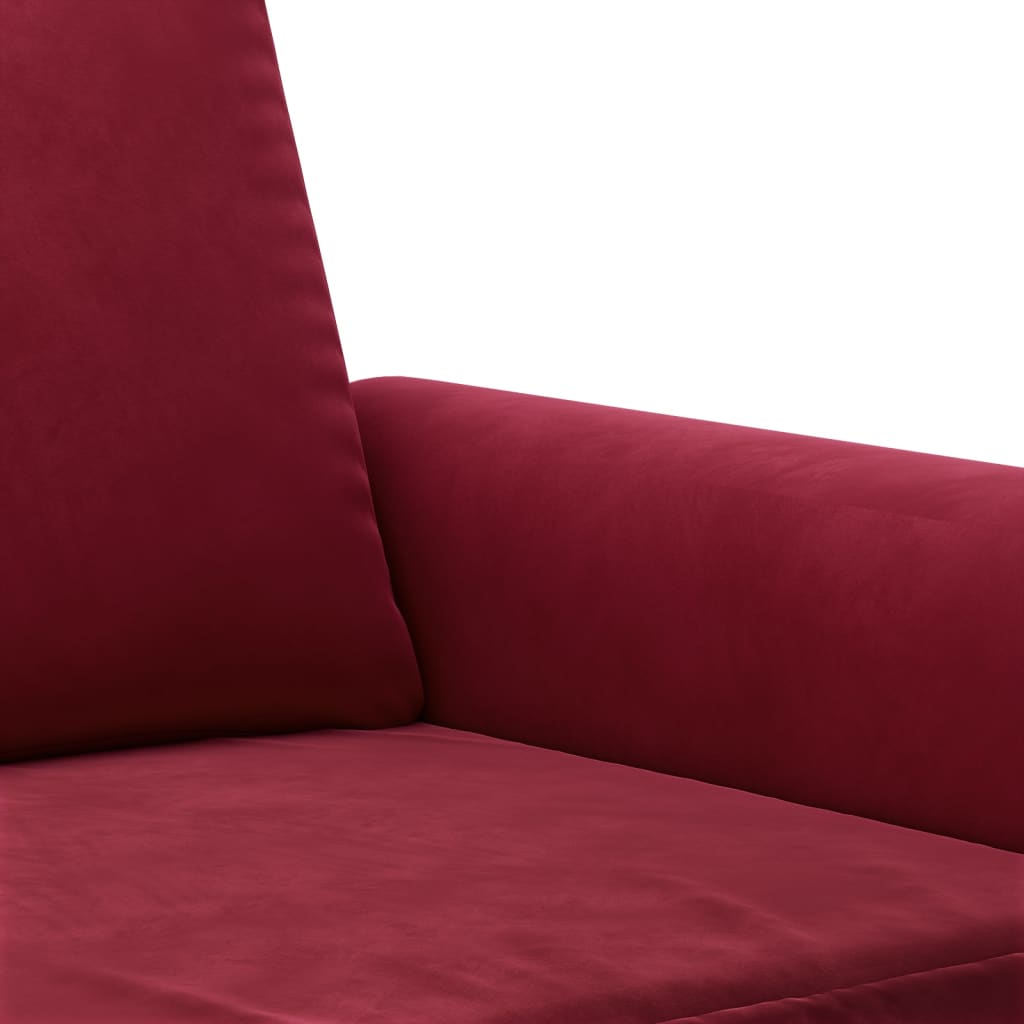 divvietīgs dīvāns, vīnsarkans samts, 140 cm | Stepinfit.lv
