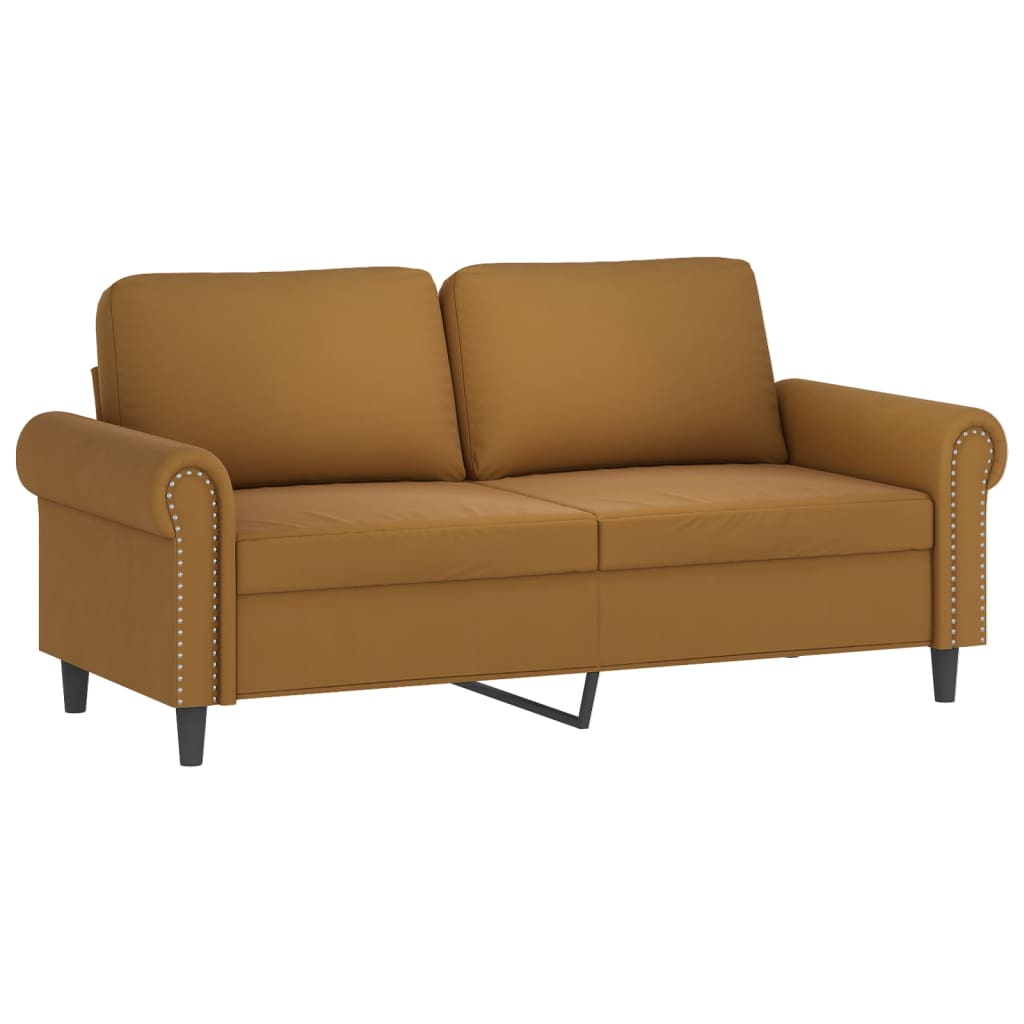 Dvivietė sofa, rudos spalvos, 140cm, aksomas | Stepinfit.lt