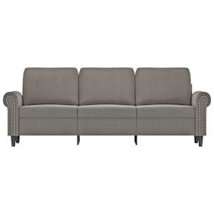 vidaXL 3-Seater Sofa Light Gray 70.9" Velvet