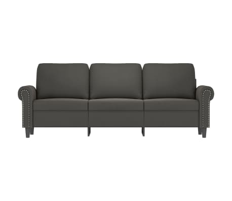 vidaXL Trivietė sofa, tamsiai pilkos spalvos, 180cm, aksomas