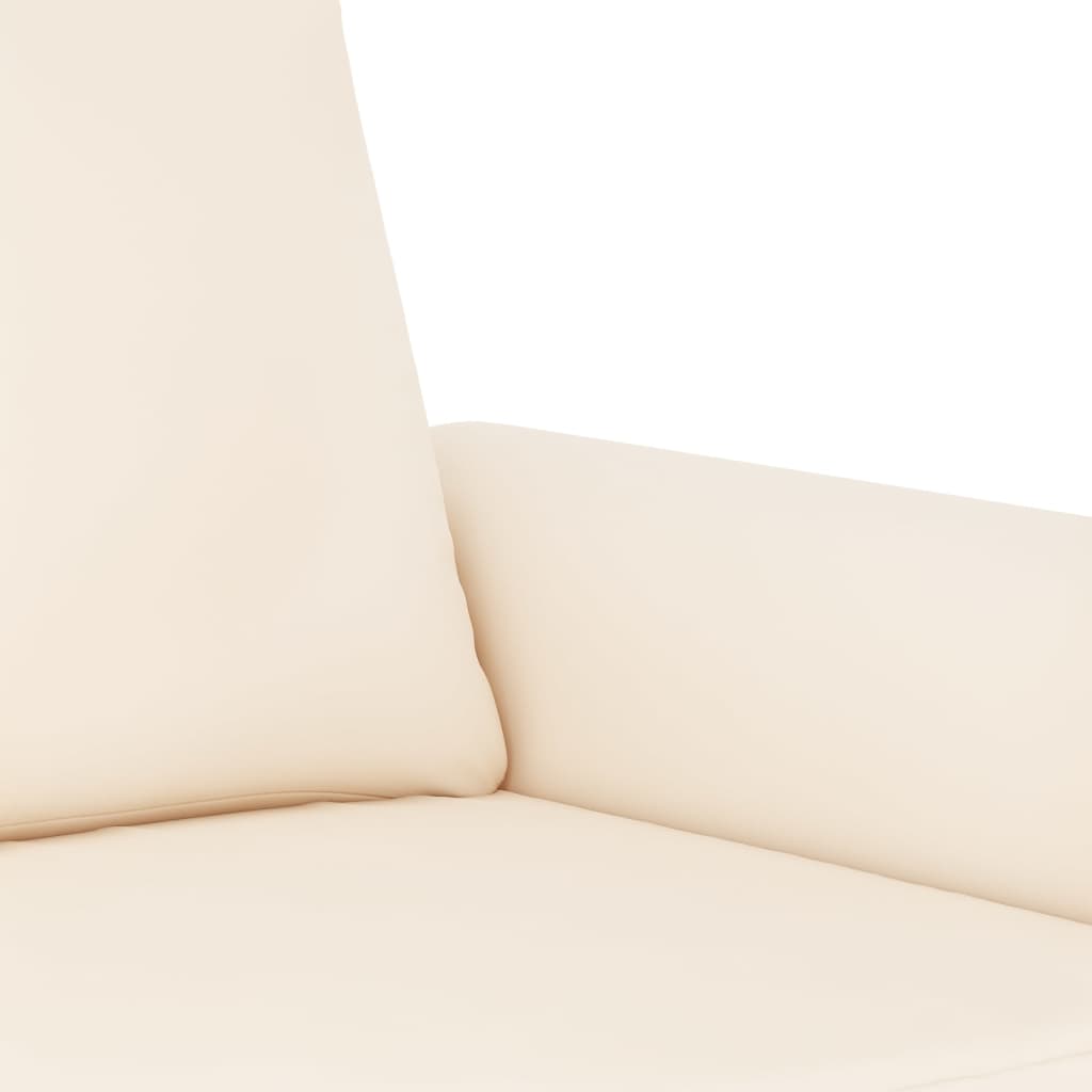 Canapea cu 3 locuri, crem, 180 cm, catifea