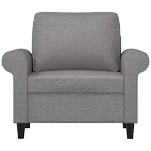 Křeslo světle šedé 60 cm textil - obrázek 3