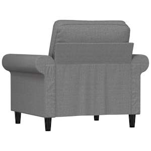 Křeslo světle šedé 60 cm textil - obrázek 5