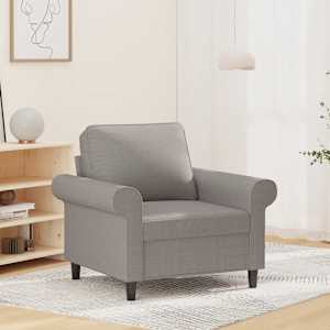 Křeslo světle šedé 60 cm textil - obrázek 1