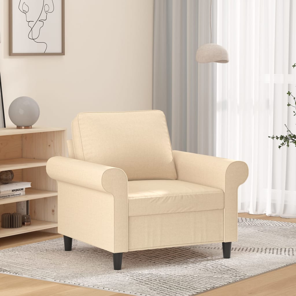 Fauteuil Crème 60 cm Tissu