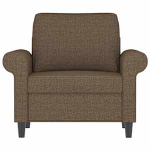 vidaXL Krėslas, rudos spalvos, 60cm, audinys