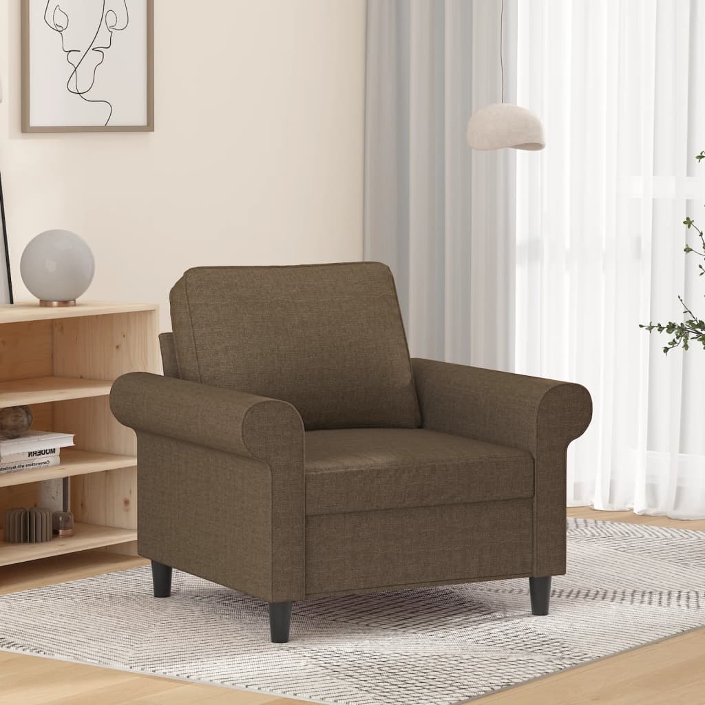 vida XL Sofasessel Braun 60 cm Stoff