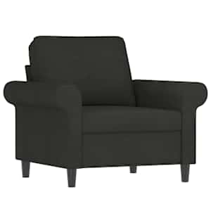 Křeslo černé 60 cm textil - obrázek 2