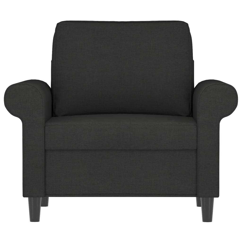 Fotoliu canapea, negru, 60 cm, material textil