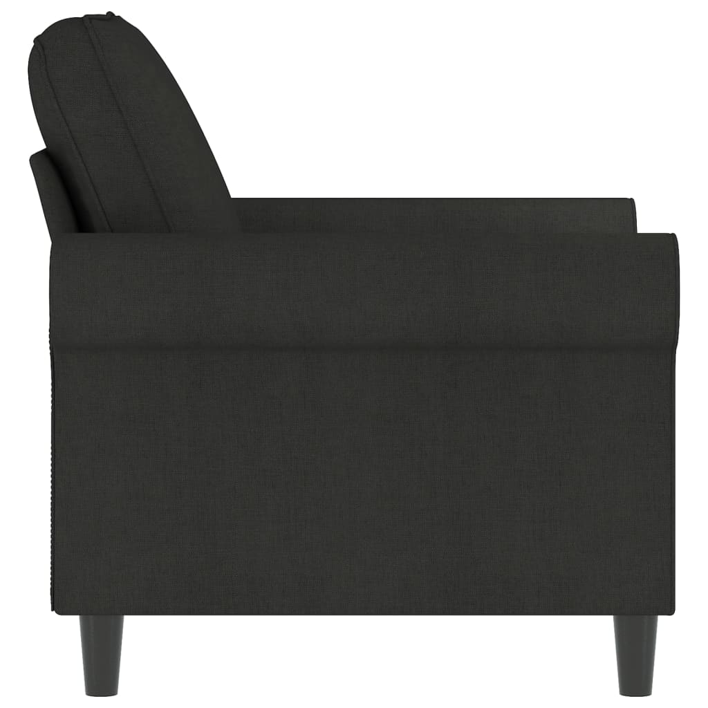 Fotoliu canapea, negru, 60 cm, material textil