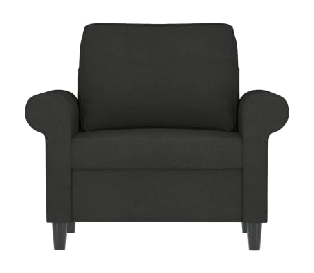 vidaXL Krėslas, juodos spalvos, 60cm, audinys