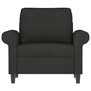 vidaXL Krėslas, juodos spalvos, 60cm, audinys