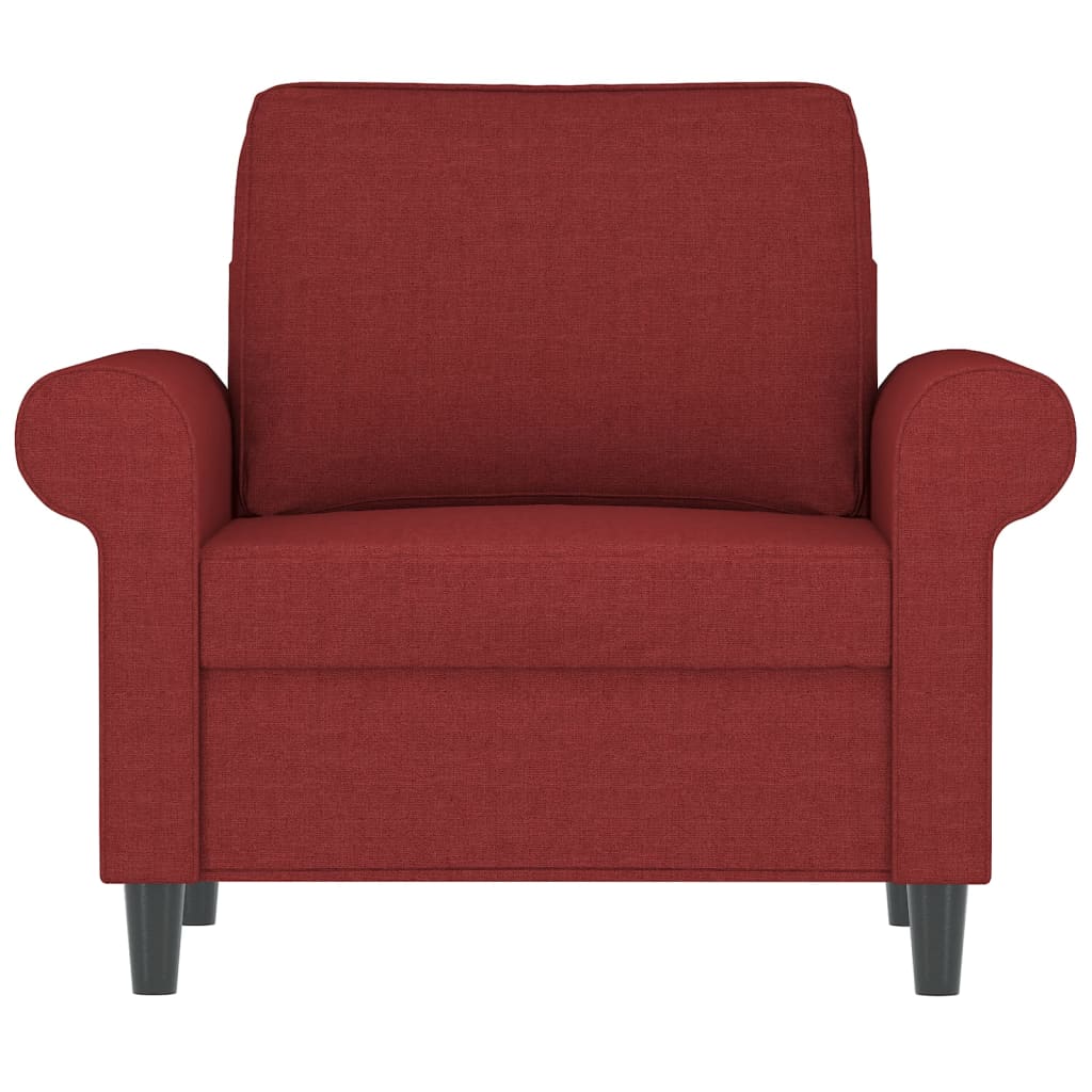 vidaXL Sillón de tela rojo tinto 60 cm