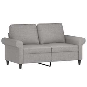 2místná pohovka světle šedá 120 cm textil - obrázek 2