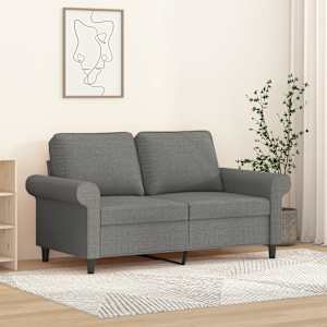 2místná pohovka tmavě šedá 120 cm textil - obrázek 1