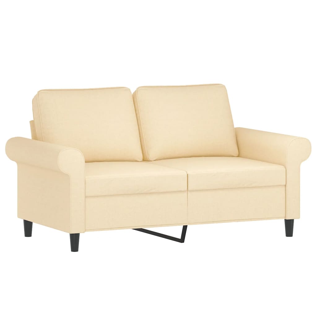 2-Sitzer-Sofa Creme 120 cm Stoff-2