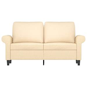 vidaXL Dvivietė sofa, kreminės spalvos, 120cm, audinys