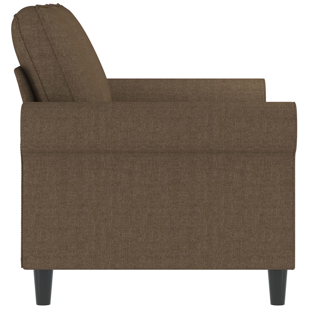 Canapea cu 2 locuri, maro, 120 cm, material textil