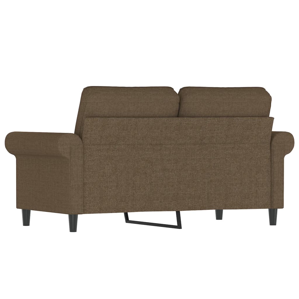 Canapea cu 2 locuri, maro, 120 cm, material textil