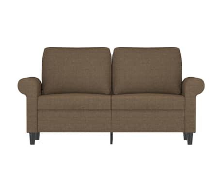 vidaXL Dvivietė sofa, rudos spalvos, 120cm, audinys