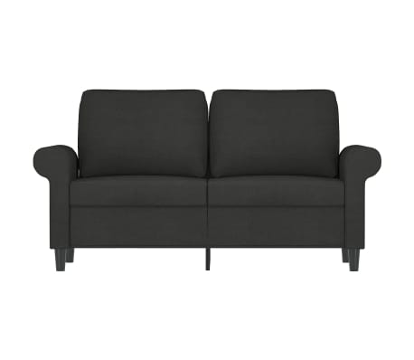 vidaXL Dvivietė sofa, juodos spalvos, 120cm, audinys