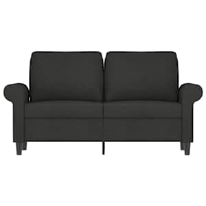 vidaXL Dvivietė sofa, juodos spalvos, 120cm, audinys