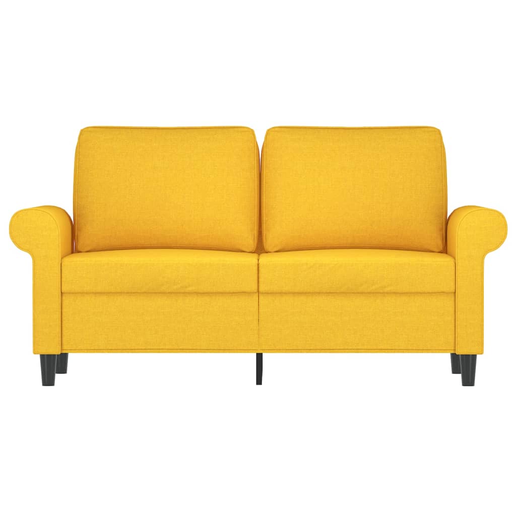 vidaXL 2-personers sofa 120 cm stof lysegul