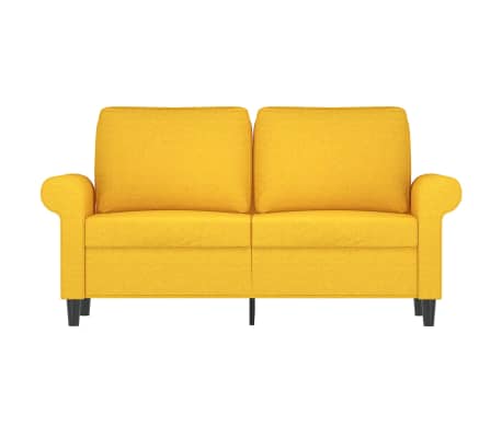 vidaXL 2-personers sofa 120 cm stof lysegul