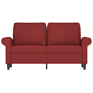 vidaXL Dvivietė sofa, raudonojo vyno spalvos, 120cm, audinys