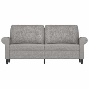 vidaXL Dvivietė sofa, &scaron;viesiai pilkos spalvos, 140cm, audinys