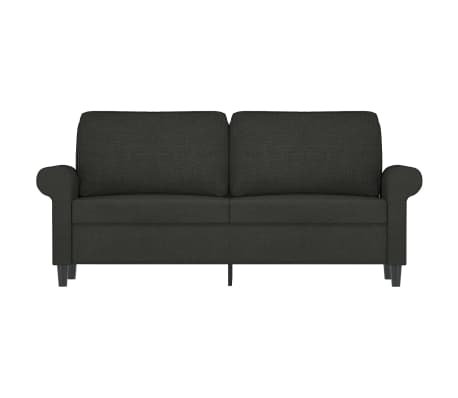 vidaXL Dvivietė sofa, juodos spalvos, 140cm, audinys