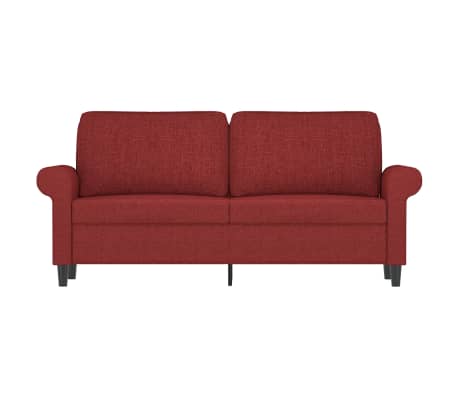 vidaXL Dvivietė sofa, raudonojo vyno spalvos, 140cm, audinys